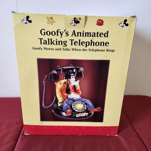 Vtg Disney Goofy Animated Talking Telephone Telemania NIB 90s Rare Original Box